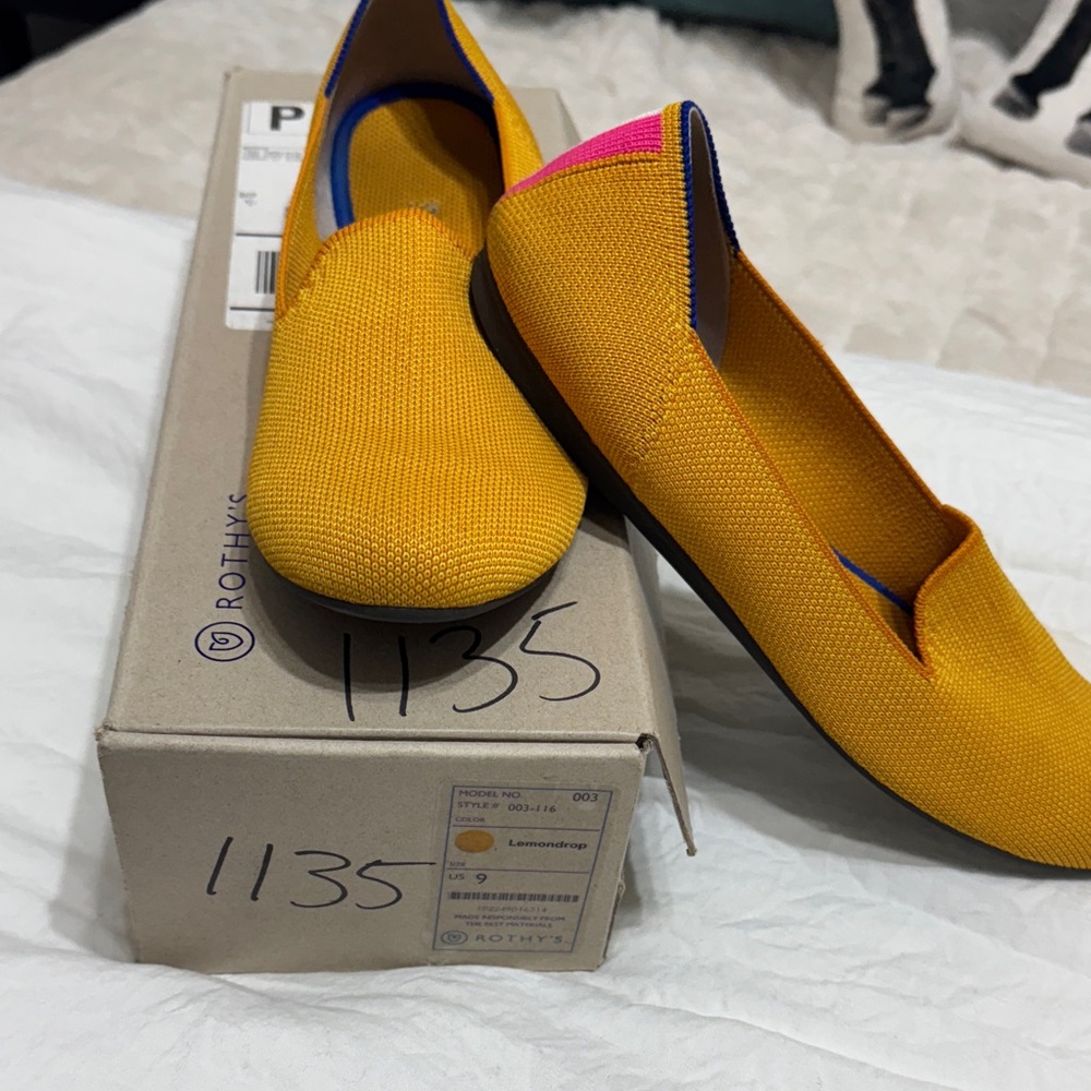 Rothy's Vibrant Lemondrop Loafers Size 9
